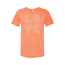 love lines t-shirt - orange - soft and spun apparel