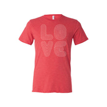 love lines t-shirt - red - soft and spun apparel