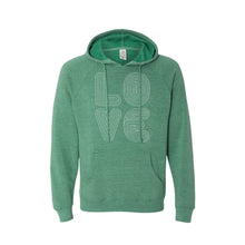 love lines pullover hoodie - sea green - soft and spun apparel