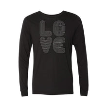 love lines long sleeve t-shirt - solid black - soft and spun apparel