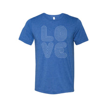 love lines t-shirt - true royal - soft and spun apparel
