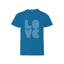 love lines kids t-shirt - cobalt - soft and spun apparel