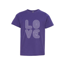 love lines kids t-shirt - purple - soft and spun apparel