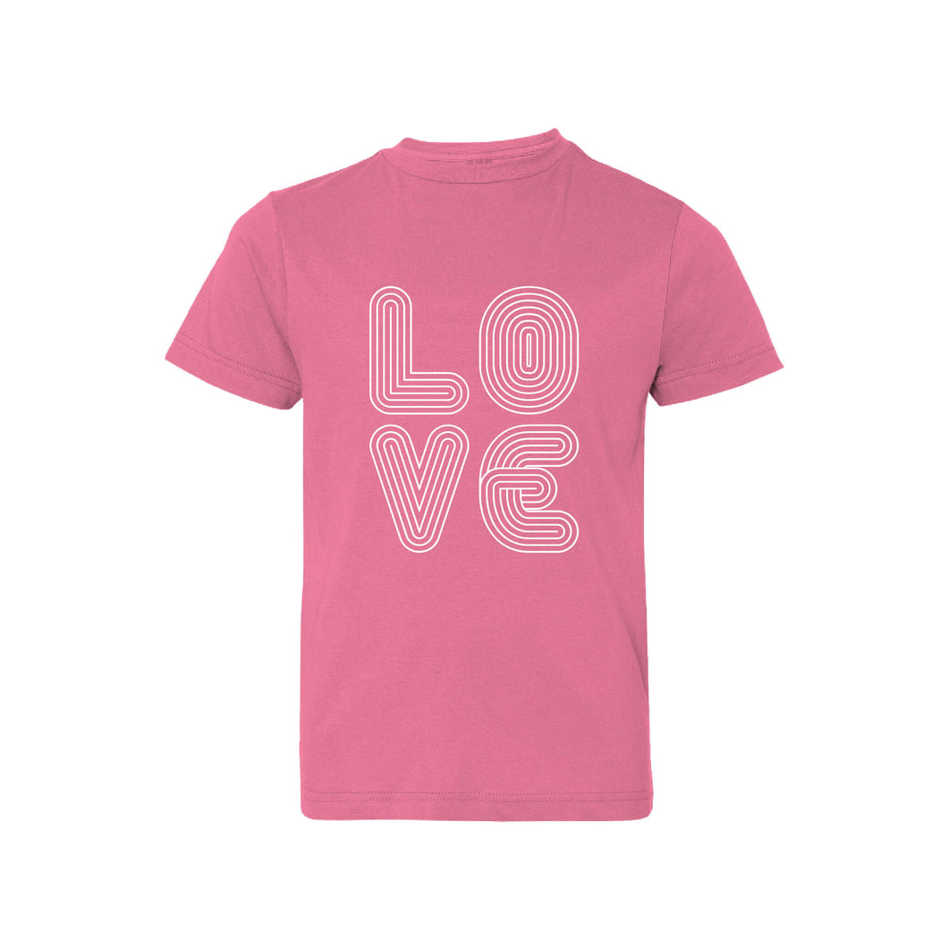 love lines kids t-shirt - raspberry - soft and spun apparel
