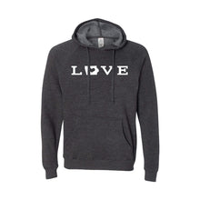 love - iowa - pullover hoodie - Carbon - soft and spun apparel