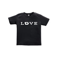 love - iowa - toddler tee- black - soft and spun apparel