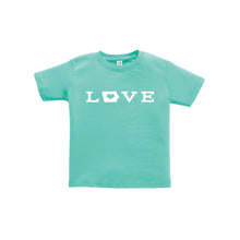 love - iowa - toddler tee- caribbean - soft and spun apparel