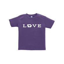 love - iowa - toddler tee- purple - soft and spun apparel