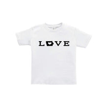 love - iowa - toddler tee- white - soft and spun apparel