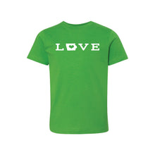 love - iowa - kids t-shirt - apple - midwest nice collection - soft and spun apparel