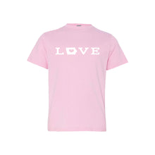 love - iowa - kids t-shirt - pink - midwest nice collection - soft and spun apparel