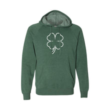 st patrick's day shamrock hoodie - moss green - soft and spun apparel