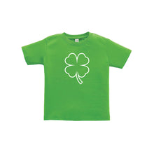 st patrick's day shamrock toddler tee - apple - soft and spun apparel