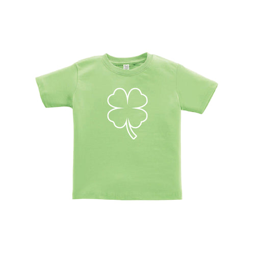 st patrick's day shamrock toddler tee - key lime - soft and spun apparel