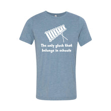 the only glock that belongs in schools t-shirt - denim - soft and spun apparel
