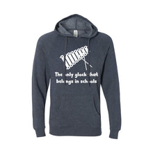 the only glock that belongs in schools pullover hoodie - midnight navy - soft and spun apparel