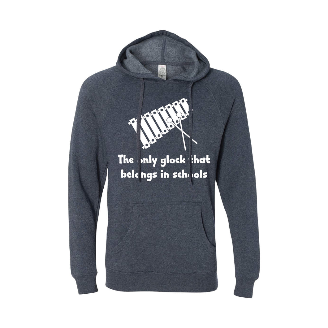The Only Glock That Belongs In Schools Pullover Hoodie Soft Spun Soft Spun Apparel
