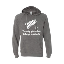 the only glock that belongs in schools pullover hoodie - nickel - soft and spun apparel