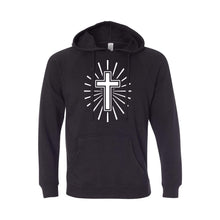 cross hoodie - easter hoodie - black - soft and spun apparel