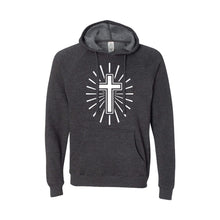 cross hoodie - easter hoodie - carbon - soft and spun apparel