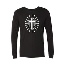 cross long sleeve t-shirt - easter long sleeve t-shirt - solid black - soft and spun apparel