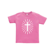 cross toddler tee - raspberry - soft and spun apparel