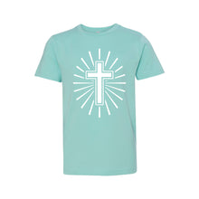 cross kid's t-shirt - easter kid's t-shirt - caribbean - soft and spun apparel