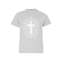 cross kid's t-shirt - easter kid's t-shirt - heather - soft and spun apparel