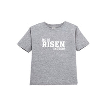 he is risen indeed toddler tee - easter toddler tee - heather - soft and spun apparel