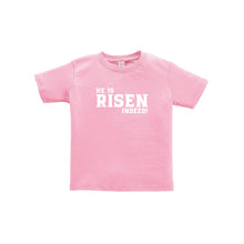 he is risen indeed toddler tee - easter toddler tee - pink - soft and spun apparel