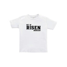 he is risen indeed toddler tee - easter toddler tee - white - soft and spun apparel
