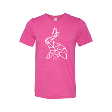 geometric easter bunny t-shirt - berry - soft and spun apparel