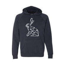 geometric easter bunny pullover hoodie - classic navy - soft and spun apparel