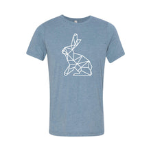 geometric easter bunny t-shirt - denim - soft and spun apparel