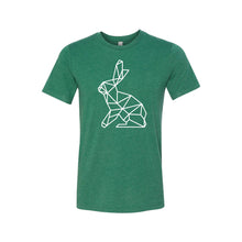 geometric easter bunny t-shirt - grass green - soft and spun apparel