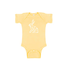 geometric easter bunny onesie - banana - soft and spun apparel