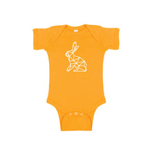 geometric easter bunny onesie - gold - soft and spun apparel