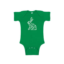 geometric easter bunny onesie - grass - soft and spun apparel