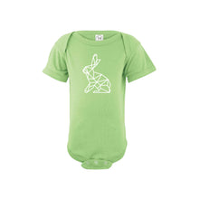 geometric easter bunny onesie - key lime - soft and spun apparel