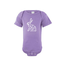 geometric easter bunny onesie - lavender - soft and spun apparel