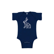 geometric easter bunny onesie - navy - soft and spun apparel