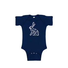 geometric easter bunny onesie - navy - soft and spun apparel