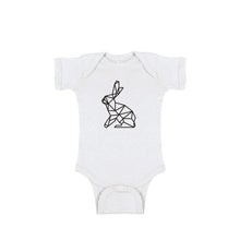 geometric easter bunny onesie - white - soft and spun apparel