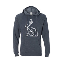 geometric easter bunny pullover hoodie - midnight navy - soft and spun apparel