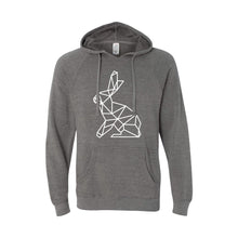 geometric easter bunny pullover hoodie - nickel - soft and spun apparel