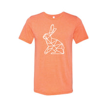 geometric easter bunny t-shirt - orange - soft and spun apparel