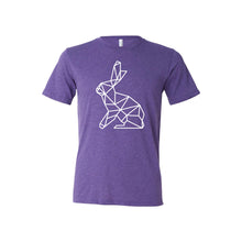 geometric easter bunny t-shirt - purple - soft and spun apparel