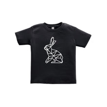 geometric easter bunny toddler tee - black - soft and spun apparel