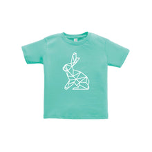 geometric easter bunny toddler tee - caribbean - soft and spun apparel