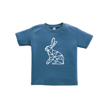 geometric easter bunny toddler tee - indigo - soft and spun apparel